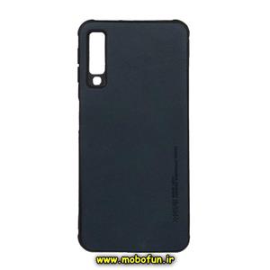 قاب گوشی Galaxy A7 2018 - A750 سامسونگ طرح ژله ای چرمی ساده ایکس لول X-Level سرمه ای کد 298