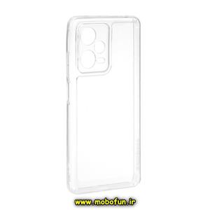 قاب گوشی Redmi Note 12 Pro Plus 5G - Redmi Note 12 Explorer شیائومی طرح ژله ای شفاف بی رنگ SPACE ایربگ دار محافظ لنز دار کد 81