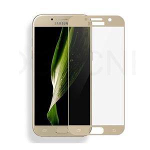 گلس شیشه ای گوشی Galaxy A7 2017 - A720 سامسونگ مدل اورجینال فول کاور Full Cover طلایی