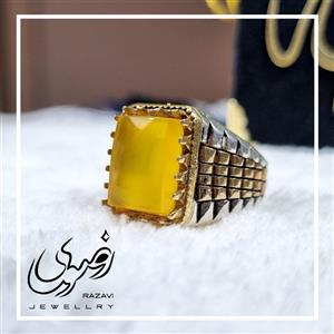 انگشتر نقره شرف الشمس مردانه طرح کیارش 