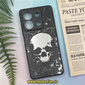 قاب گوشی Redmi Note 13 5G شیائومی پشت گلس آینه ای اورجینال CASETIFY محافظ لنزدار طرح اسکلت کد 47