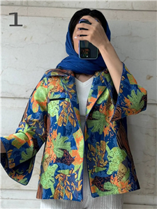 مانتو ژاکارد آبرنگی سامید