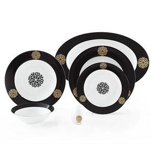 سرویس چینی 28 پارچه غذا خوری چینی زرین ایران سری ایتالیا اف مدل مدالیون درجه عالی Zarin Iran Porcelain Inds Italia-F Medalion 28 Pieces Porcelain Dinnerware Set Top Grade