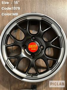 رینگ اسپرت سایز ۱۵ مشکی طرح BBS