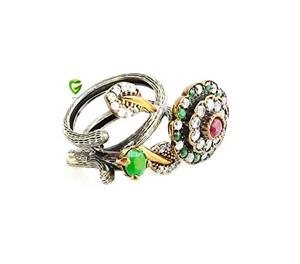انگشتر نقره عثمانی حلقه زنانه کد 311