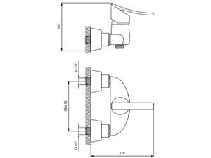 شیر توالت درخشان مدل لوکس Derakhshan Lux Toilet Faucets