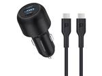 شارژر فندکی 130 وات همراه با کابل دو سر تایپ سی 90 سانتی متری پاورولوژی Powerology Ultra Quick Car Charger PCCSR007-C 