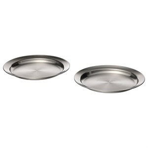 ست 2 تایی بشقاب خورشت خوری استیل ایکیا مدل IKEA GRILLTIDER