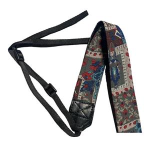 بند دوربین طرح  گل آّبی-Blue flower design camera strap