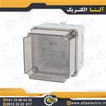 جعبه تقسیم پلاستیکی روکار 100×120×120 پارسا درب شفاف