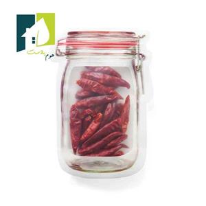 کیسه حبوبات زیپ کیپ دار طرح بطری