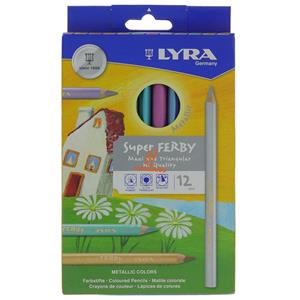 مداد رنگی متالیک 12 رنگ مدل SUPER FERBY لیرا LYRA