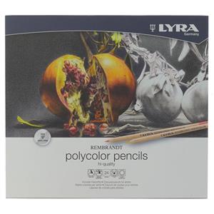 مداد رنگی 24 رنگ جعبه فلزی مدل POLYCOLOR PENCILS لیرا LYRA
