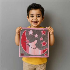 حوله دست و صورت هنر طرح ماه و ستاره بچه گانه