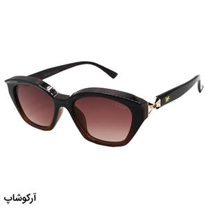 عینک آفتابی زنانه DIOR با فریم گربه ای، قهوه ای رنگ و لنز قهوه ای سایه روشن مدل A80049
