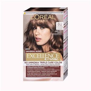 رنگ مو لورال شماره 6U بلوند تیره بدون آمونیاک Loreal Excellence