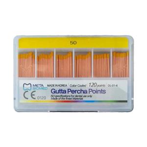 مواد و تجهیزات دندانپزشکی گوتا پرکا متا 2 درصد- Gutta Percha Points .02 Meta 
