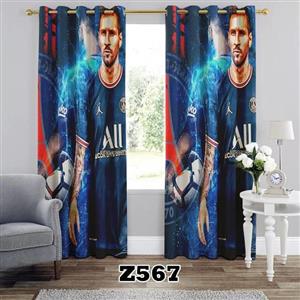 پرده چاپی طرح اسپرت و ورزشی کد Z567 مجموعه 2عددی