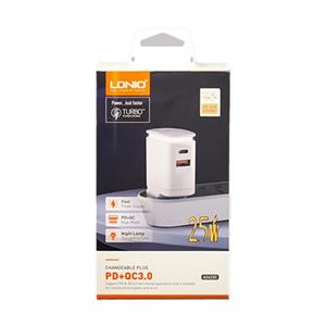 شارژر دیواری الدینیو به همراه کابل Ldnio 25W Night Lamp Fast Wall Charger A2423Q