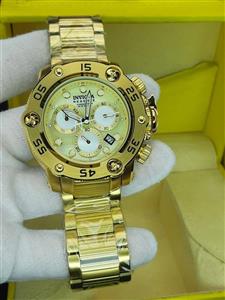 ساعت مردانه اینویکتا مدل هانتر سه موتوره ساخت ژاپن جنس استیل ضد زنگ و شیشه کریستال ضدخش کد 1917769