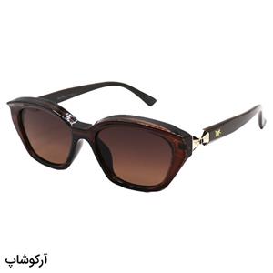 عینک آفتابی زنانه کریستین دیور با فریم گربه ای، قهوه ای رنگ و عدسی قهوه ای تیره مدل A80049