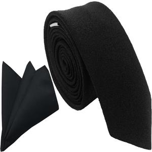 ست کراوات و  دستمال جیب هکس ایران مدل SET-SM BLK