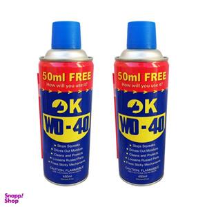 اسپری روان کننده اوکی مدل WD-40 حجم 450 میلی لیتر  بسته 2 عددی