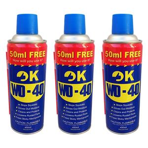 اسپری روان کننده اوکی مدل WD-40 حجم 450 میلی لیتر بسته 3 عددی 