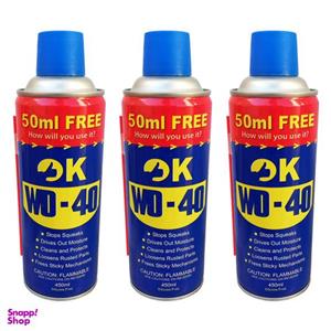 اسپری روان کننده اوکی مدل WD-40 حجم 450 میلی لیتر بسته 3 عددی