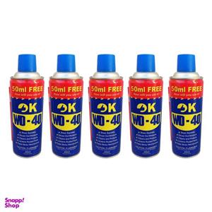 اسپری روان کننده اوکی مدل WD-40 حجم 450 میلی لیتر بسته 5 عددی