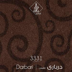 موکت ظریف مصور طرح درباری زمینه قهوه ای کد 3331