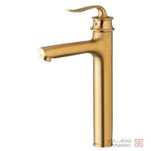 شیر روشویی بلند البرز روز مدل پروشات طلایی مات