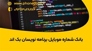 بانک شماره برنامه نویسان بک اند