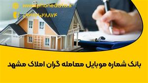 بانک شماره موبایل معامله گران املاک مشهد (خریدار و فروشنده)