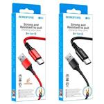 BX54 BOROFONE Ultra Bright Charging Cable Type-Cکابل تایپ C نخی