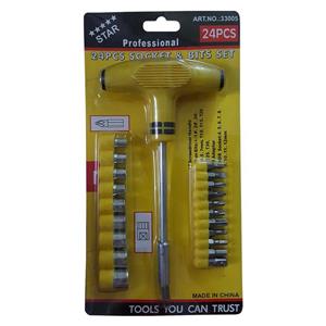 مجموعه 24 عددی سری بکس و پیچ گوشتی استار مدل 33005