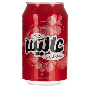 نوشابه گاز دار با طعم کولا عالیس مقدار 0.330 لیتر Alis Cola Flavor Carbonated Soft Drink 0.330Lit