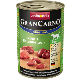 کنسرو آنیموندا حاوی گوساله بوقلمون و دل اردک  مدل RIND ENTENHERZEN وزن 400 گرم