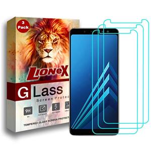 محافظ صفحه نمایش لایونکس مدل Ultra Powerful Shield مناسب برای گوشی موبایل سامسونگ Galaxy A8 2018 بسته سه عددی 