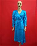 پیراهن ساتن بلند آبی روشن زنانه کد 66174
