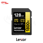 کارت حافظه 128 گیگ لکسار 1800X سری طلایی Lexar 128GB 1800x UHS-II GOLD 