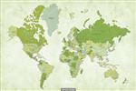 پوستر دیواری نقشه جهان کد 10019300