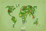 پوستر دیواری نقشه جهان بچگانه کد 10020500