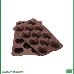 قالب سیلیکونی شکلات طرح قلب اوریگامی