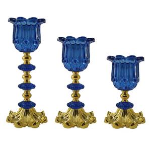 شمعدان مدل رومیزی ریحان کد 001 بسته 3 عددی