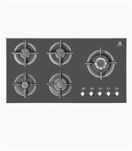 اجاق گاز صفحه ای شیشه ای 5 شعله پرنیان استیل مدل PB5208