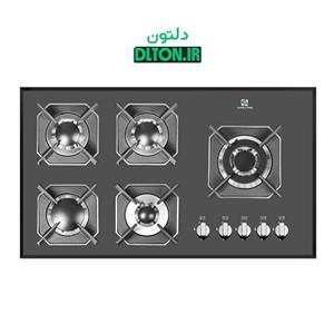 اجاق گاز صفحه ای شیشه ای 5 شعله پرنیان استیل مدل PB5210
