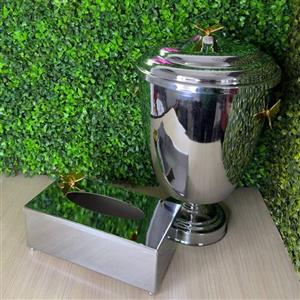 ست سطل و جای دستمال مدل ونوس طرح چوب