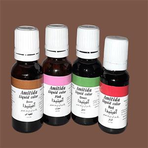 رنگ خوراکی قرمز و سبز وصورتی و قهوه ای آمیتیدا - 200 گرم بسته 4 عددی