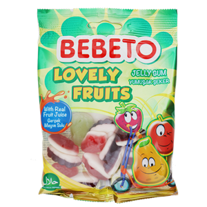 پاستیل ببتو Bebeto مدل Lovely Fruits حجم 80 گرم